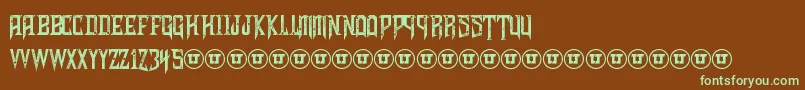 ShadowsOfSecurity Font – Green Fonts on Brown Background