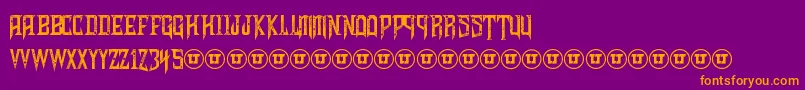 ShadowsOfSecurity Font – Orange Fonts on Purple Background