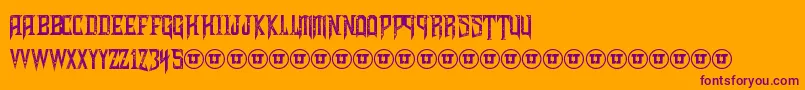 ShadowsOfSecurity Font – Purple Fonts on Orange Background