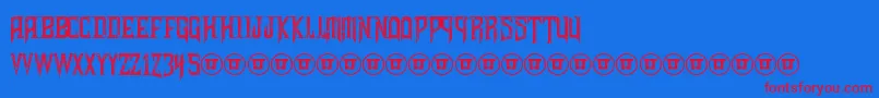 ShadowsOfSecurity Font – Red Fonts on Blue Background