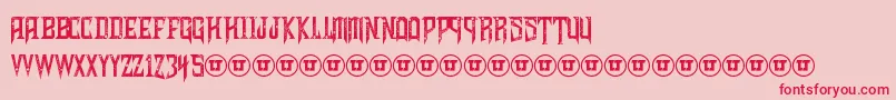 ShadowsOfSecurity Font – Red Fonts on Pink Background