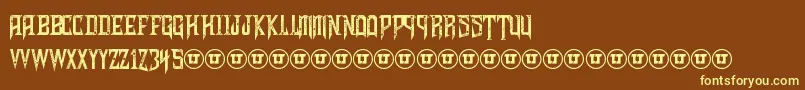 ShadowsOfSecurity Font – Yellow Fonts on Brown Background