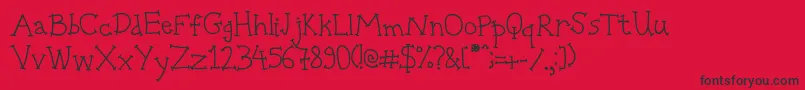 Bpmouse Font – Black Fonts on Red Background