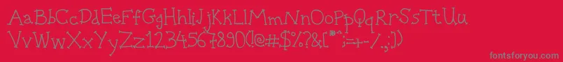 Bpmouse Font – Gray Fonts on Red Background