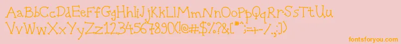 Bpmouse Font – Orange Fonts on Pink Background