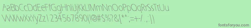 ErgoelightcondbsRegular Font – Gray Fonts on Green Background