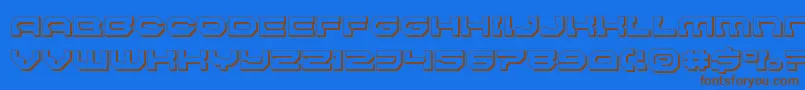 Pulsarclasssolid3D Font – Brown Fonts on Blue Background