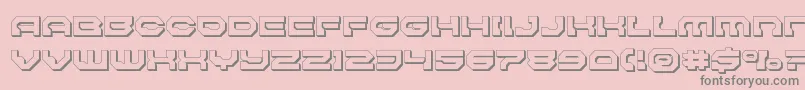 Pulsarclasssolid3D-Schriftart – Graue Schriften auf rosa Hintergrund