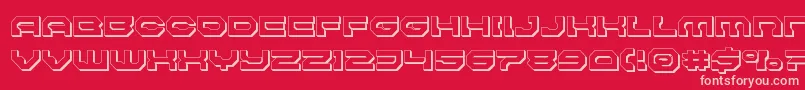 Pulsarclasssolid3D Font – Pink Fonts on Red Background