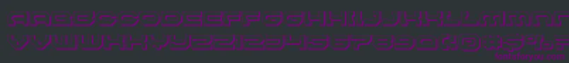 Pulsarclasssolid3D-Schriftart – Violette Schriften auf schwarzem Hintergrund