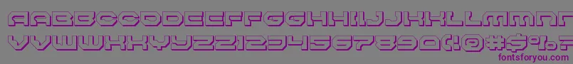 Pulsarclasssolid3D Font – Purple Fonts on Gray Background
