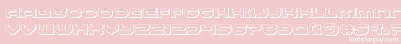 Шрифт Pulsarclasssolid3D – белые шрифты на розовом фоне