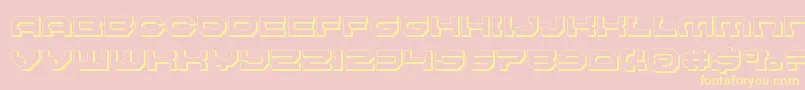 Pulsarclasssolid3D Font – Yellow Fonts on Pink Background
