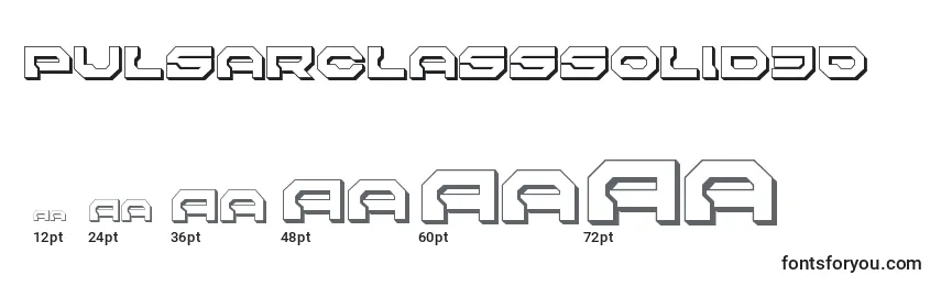 Größen der Schriftart Pulsarclasssolid3D
