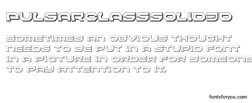 Pulsarclasssolid3D Font