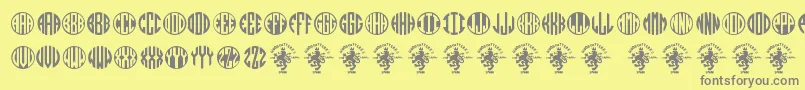 fuente Monogramos – Fuentes Grises Sobre Fondo Amarillo