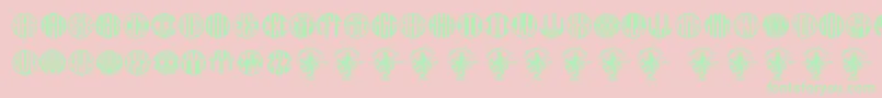 Monogramos Font – Green Fonts on Pink Background