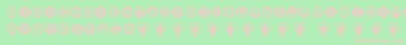 Monogramos Font – Pink Fonts on Green Background