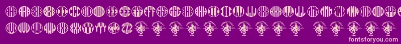 Monogramos Font – Pink Fonts on Purple Background