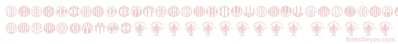 Monogramos Font – Pink Fonts on White Background
