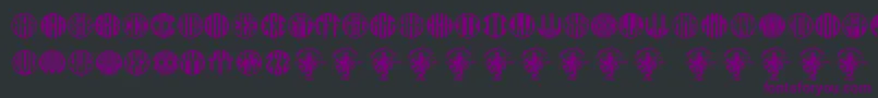 Monogramos Font – Purple Fonts on Black Background