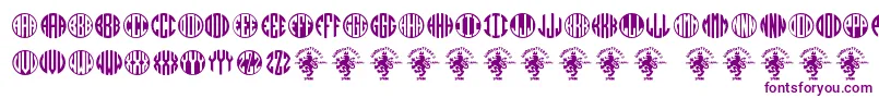 Monogramos Font – Purple Fonts on White Background