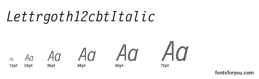 Размеры шрифта Lettrgoth12cbtItalic