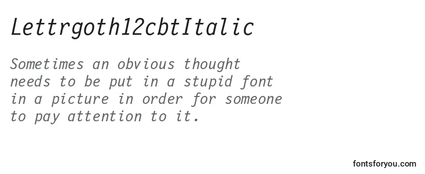 Lettrgoth12cbtItalic Font