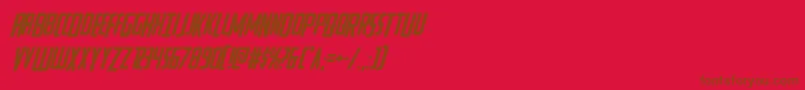 Watchtowerdropital Font – Brown Fonts on Red Background