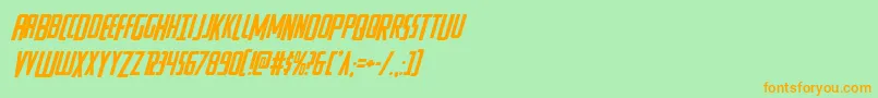 Watchtowerdropital Font – Orange Fonts on Green Background