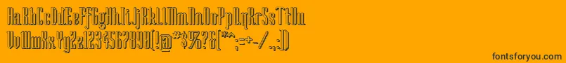 Soshad-Schriftart – Schwarze Schriften auf orangefarbenem Hintergrund