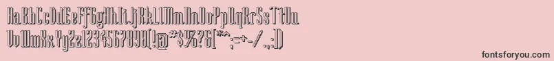 Soshad-fontti – mustat fontit vaaleanpunaisella taustalla