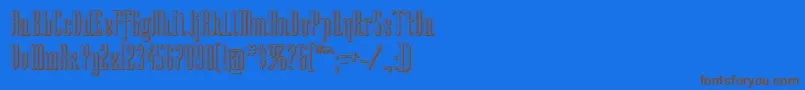 Soshad-fontti – ruskeat fontit sinisellä taustalla