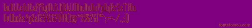 Soshad-fontti – ruskeat fontit violetilla taustalla