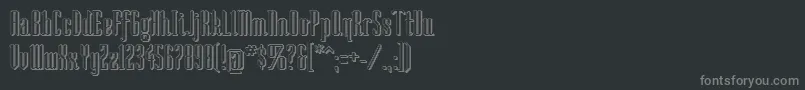 フォントSoshad – 黒い背景に灰色の文字