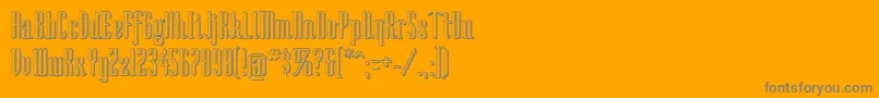 フォントSoshad – オレンジの背景に灰色の文字