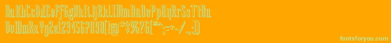 Soshad Font – Green Fonts on Orange Background