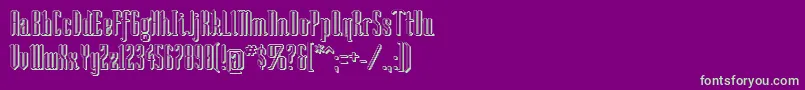 Soshad Font – Green Fonts on Purple Background