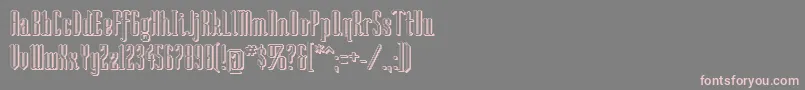 Soshad-fontti – vaaleanpunaiset fontit harmaalla taustalla