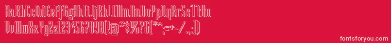 Soshad-Schriftart – Rosa Schriften auf rotem Hintergrund