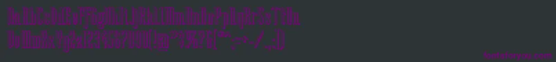 Шрифт Soshad – фиолетовые шрифты на чёрном фоне