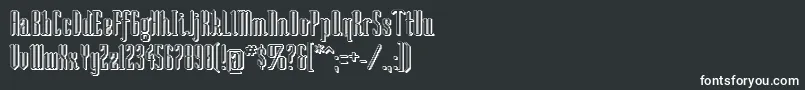 Soshad-fontti – valkoiset fontit mustalla taustalla