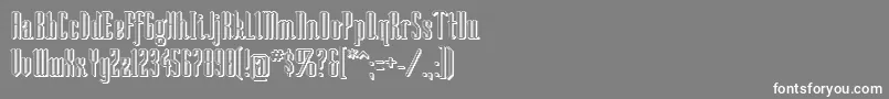 フォントSoshad – 灰色の背景に白い文字