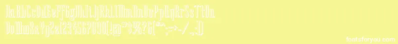 Шрифт Soshad – белые шрифты на жёлтом фоне