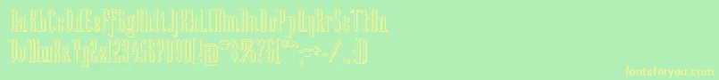 Шрифт Soshad – жёлтые шрифты на зелёном фоне