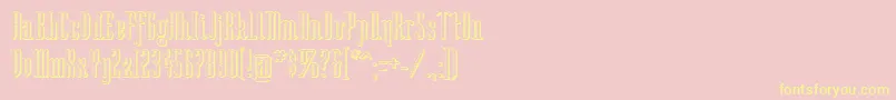 Soshad-fontti – keltaiset fontit vaaleanpunaisella taustalla