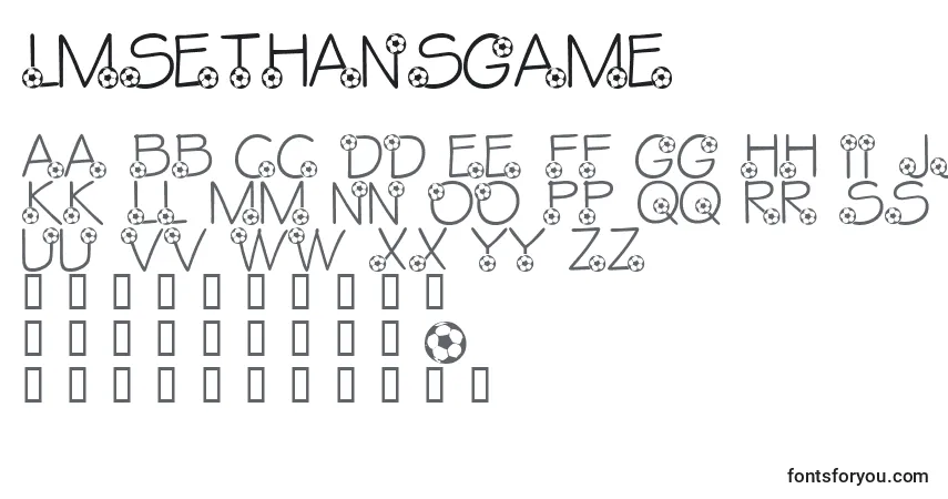 A fonte LmsEthansGame – alfabeto, números, caracteres especiais