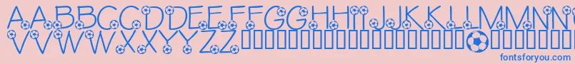 フォントLmsEthansGame – ピンクの背景に青い文字