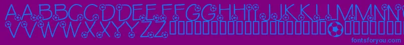 LmsEthansGame Font – Blue Fonts on Purple Background