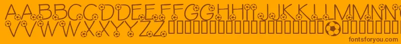 LmsEthansGame Font – Brown Fonts on Orange Background